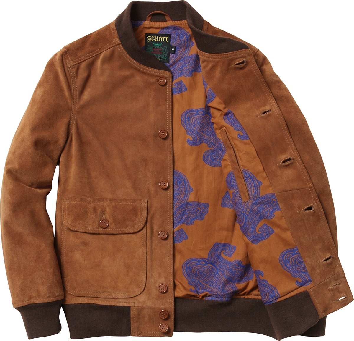 Supreme/Schott® Suede Bomber Jacket view 5